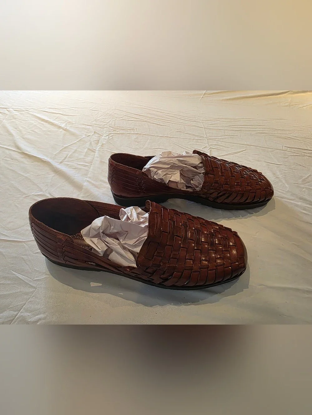 Nordstrom Huarache Slip-on Loafers Sz 12 Hand Woven Braided Leather Sandals